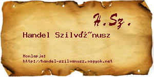 Handel Szilvánusz névjegykártya